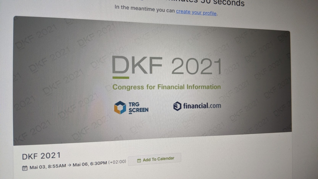 DKF 2021 Congress for Financial Information