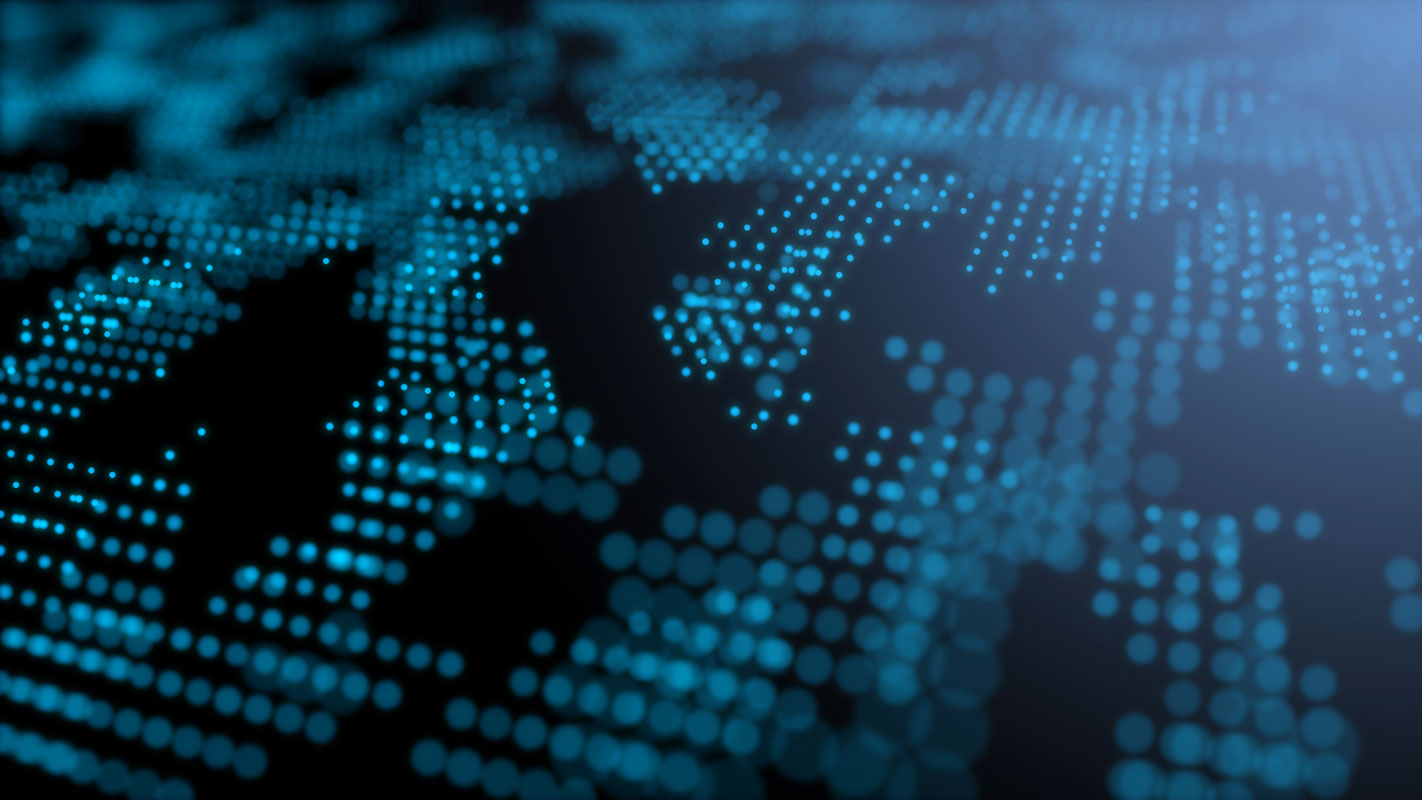 Abstract network visualization representing global API connectivity